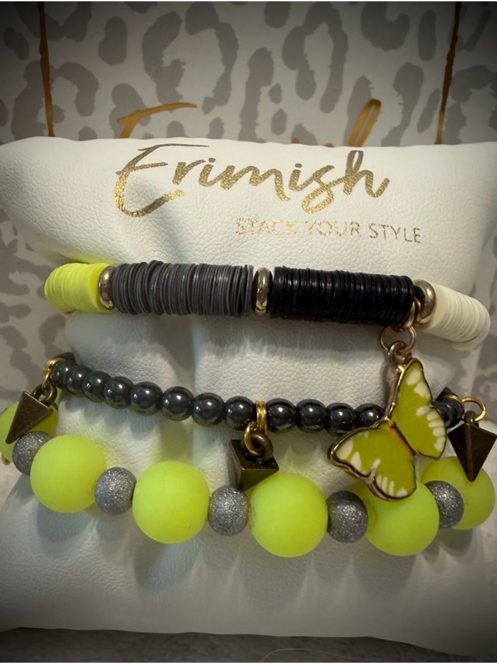 New ERIMISH Bracelets - 3 Pc - Yellow - Custom Regular, Kids or Extended Size